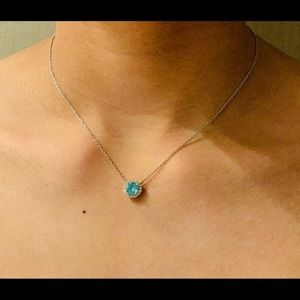 Necklace 18k silver with Topaz
